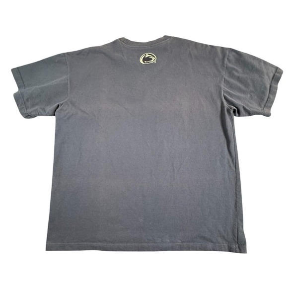 Vintage Penn State Script Embroidered Nike Team T-Shirt Sz L Fading Navy - Picture 9 of 12
